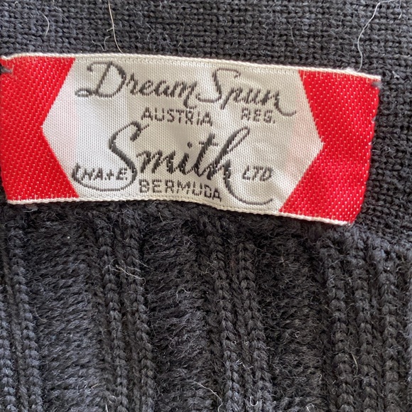 DREAM SPUN AUSTRIA - HA&E SMITH BERMUDA black wool cape capelet collar vintage - Picture 3 of 3